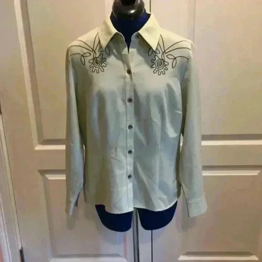 KATHY Che western inspired embroidered lon…